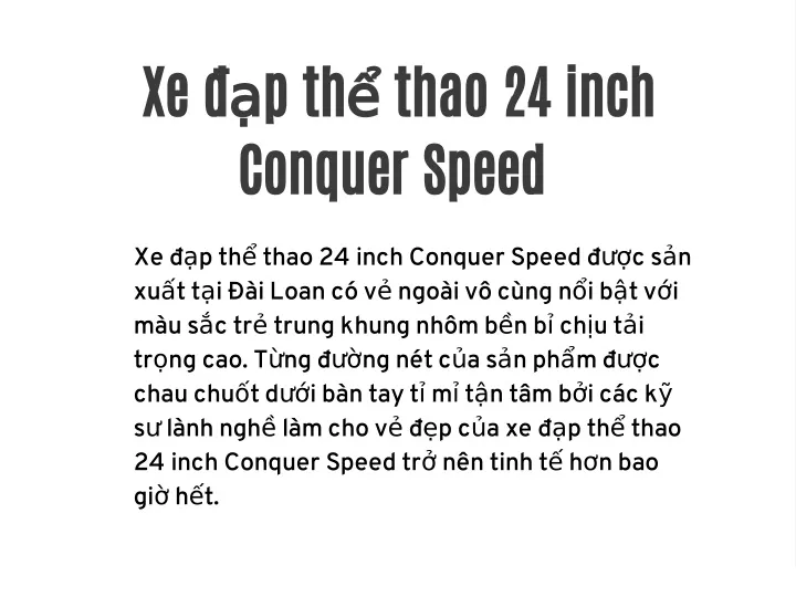 xe p th thao 24 inch conquer speed