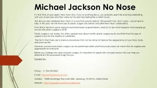 michael jackson no nose