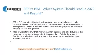 ERP vs PIM - Which System Should Lead in 2022 and Beyond?
