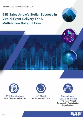 B2B Sales Arrow's Stellar Success in Virtual Event Delivery