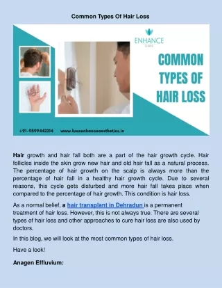 Common Types Of Hair Loss