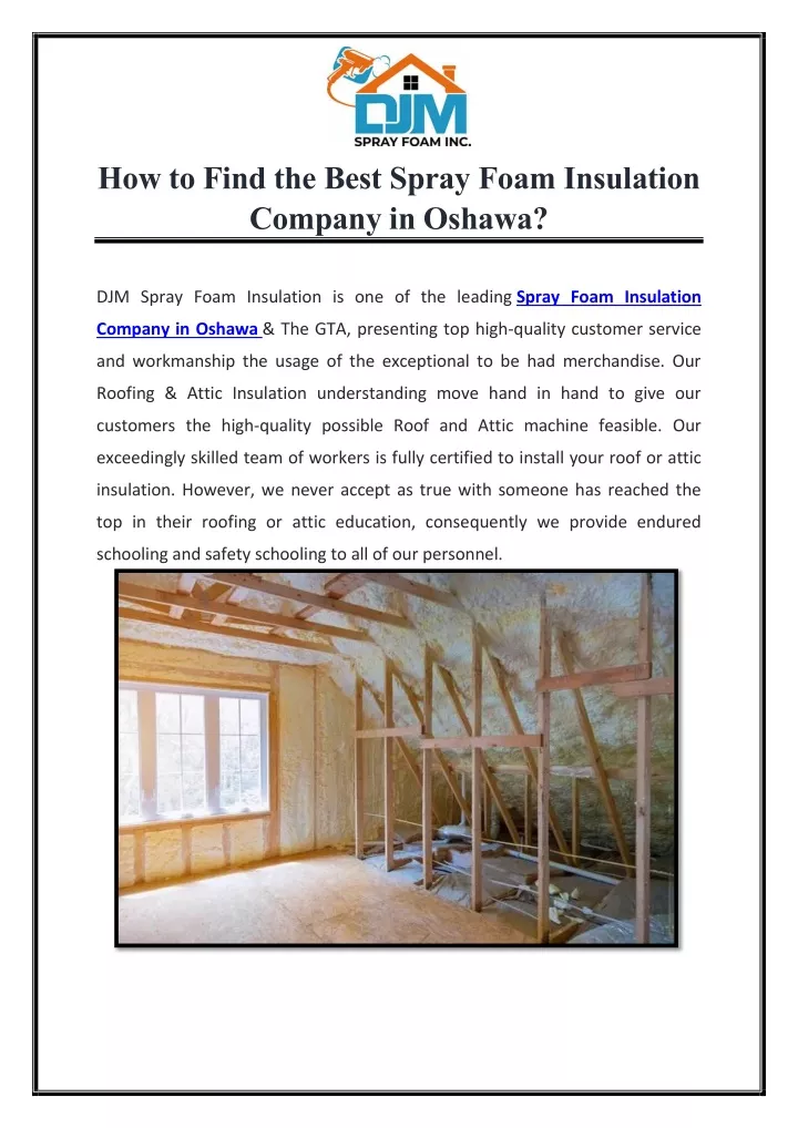 how to find the best spray foam insulation