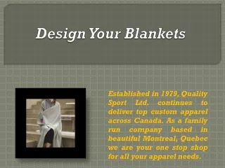 design your blankets