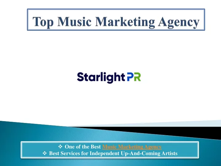 top music marketing agency