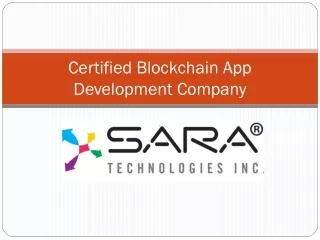 Certified Blockchain App Development Company