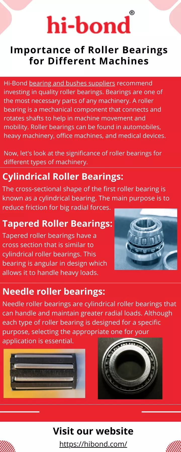 importance of roller bearings for different