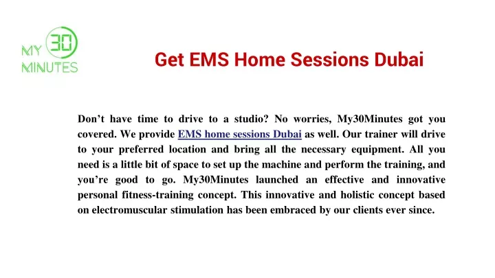 get ems home sessions dubai