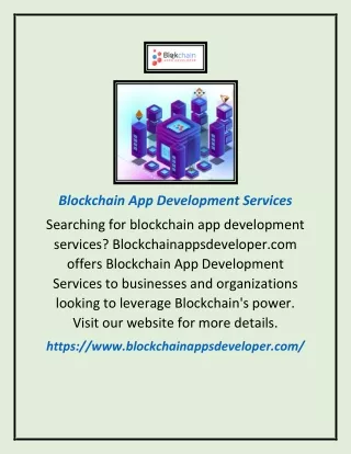 blockchain app development services