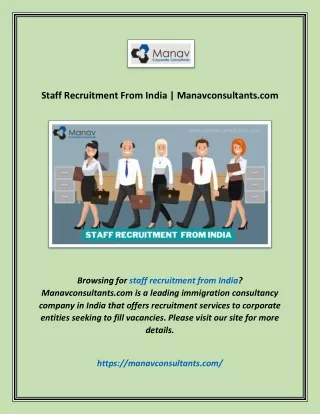Staff Recruitment From India | Manavconsultants.com