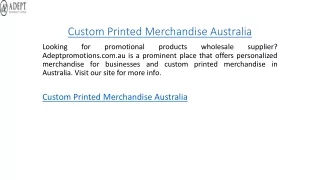 custom printed merchandise australia
