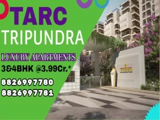 New Booking 3 & 4 BHK Luxury Apartments In Tarc Tripundra Main Bijwasan Road Del