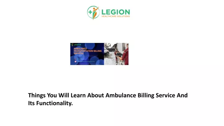 things you will learn about ambulance billing