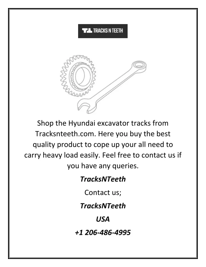 shop the hyundai excavator tracks from