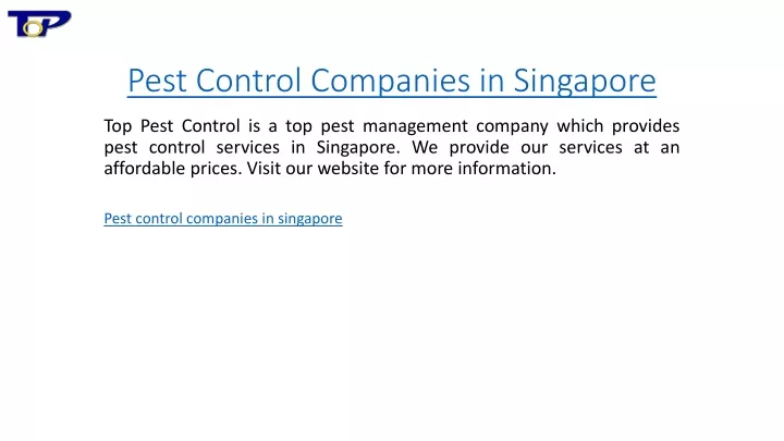 pest control companies in singapore