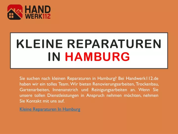 kleine reparaturen in hamburg