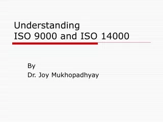 understanding iso 9000 and iso 14000