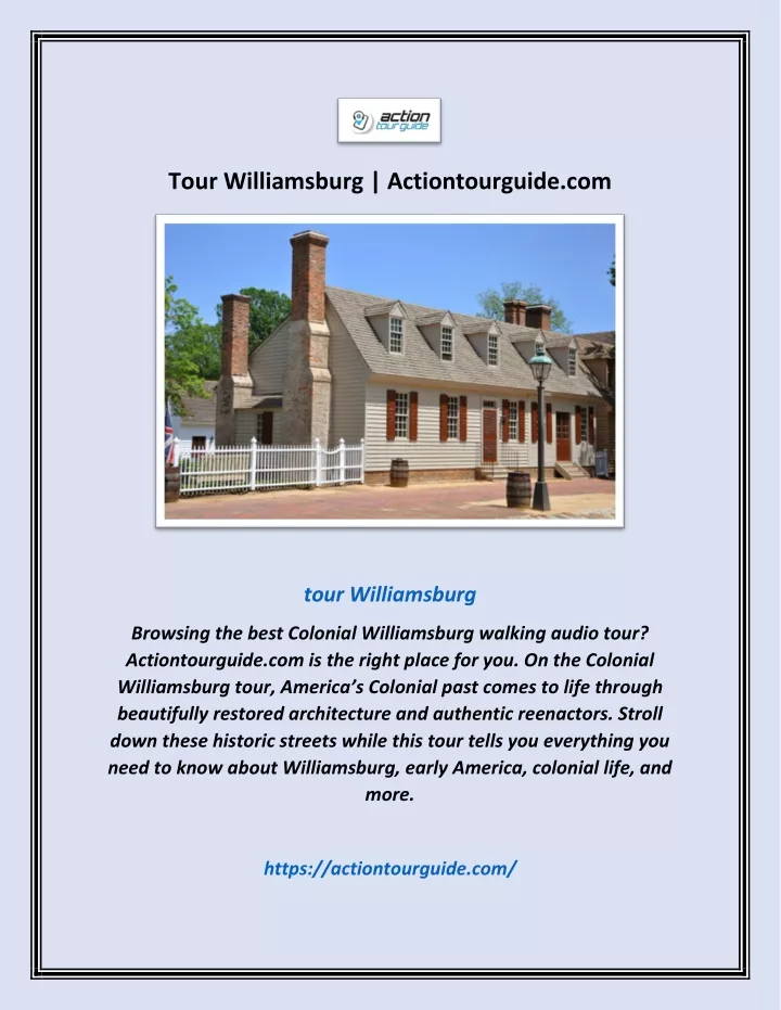 tour williamsburg actiontourguide com