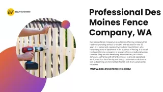 Professional Des Moines Fence Company, WA