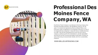 Professional Des Moines Fence Company, WA