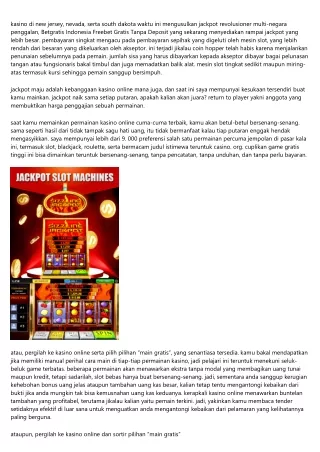 Video Permainan Kasino Online Betgratis Indonesia Freebet Gratis Tanpa Deposit P