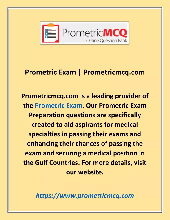 prometric exam prometricmcq com
