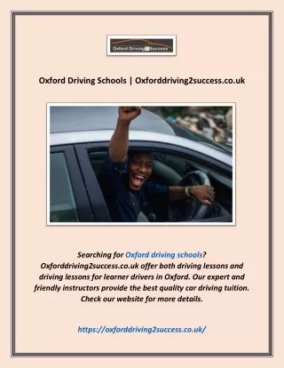 Oxford Driving Schools | Oxforddriving2success.co.uk