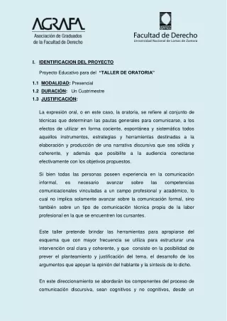 i identificacion del proyecto proyecto educativo