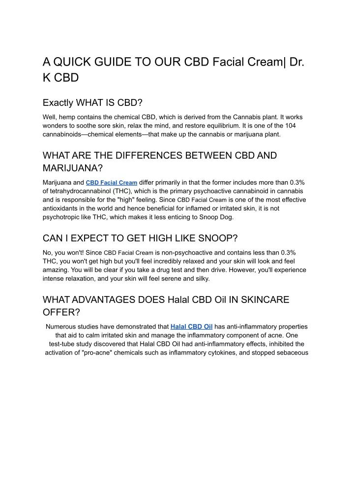 a quick guide to our cbd facial cream dr k cbd