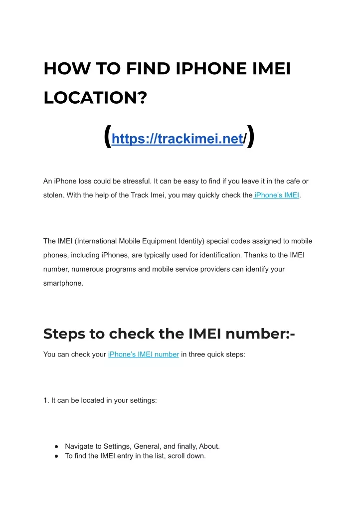 how to find iphone imei location https trackimei