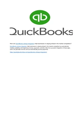 how can quickbooks clickup integration help