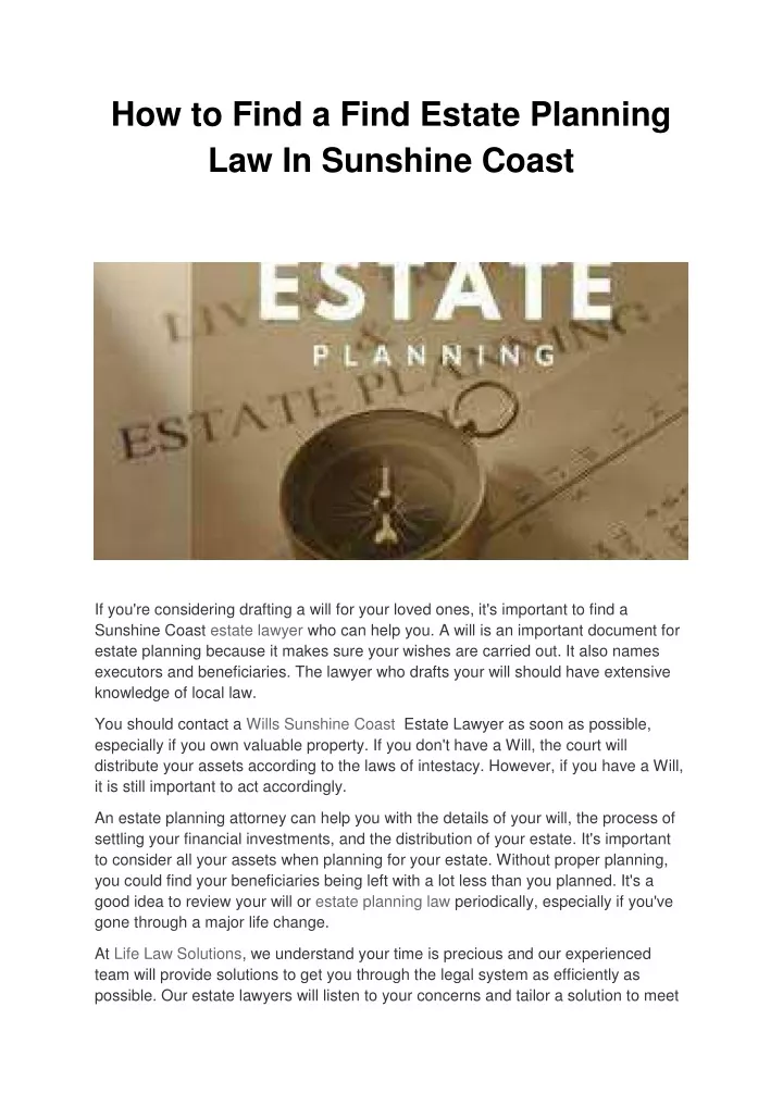 how to find a find estate planning