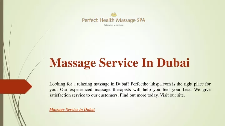 massage service in dubai