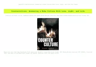[epub]$$ Counterculture Answering a Woke Culture With Love  Light  and Life Full Pages