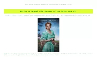Read Online Worthy of Legend (The Secrets of the Isles Book #3) ZIP