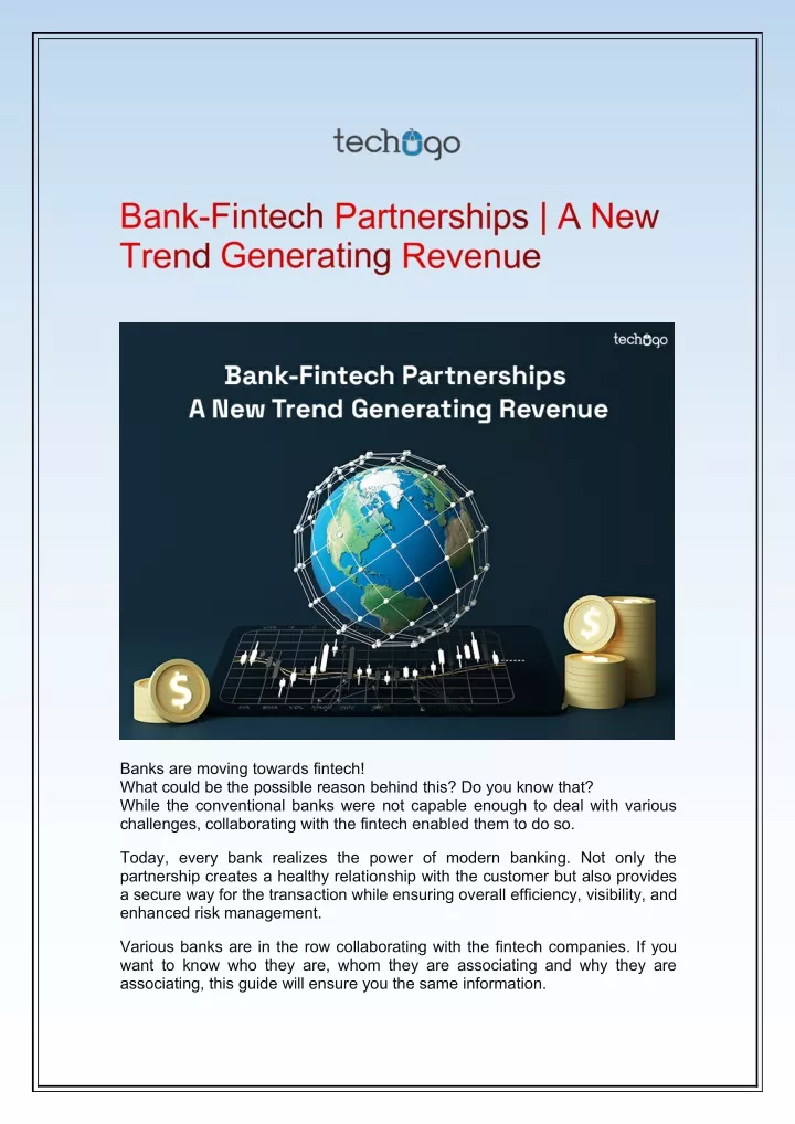 banks are moving towards fintech what could