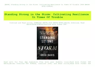 [BOOK] Standing Strong in the Storm Cultivating Resilience In Times Of Trouble [PDF EBOOK EPUB KINDLE]
