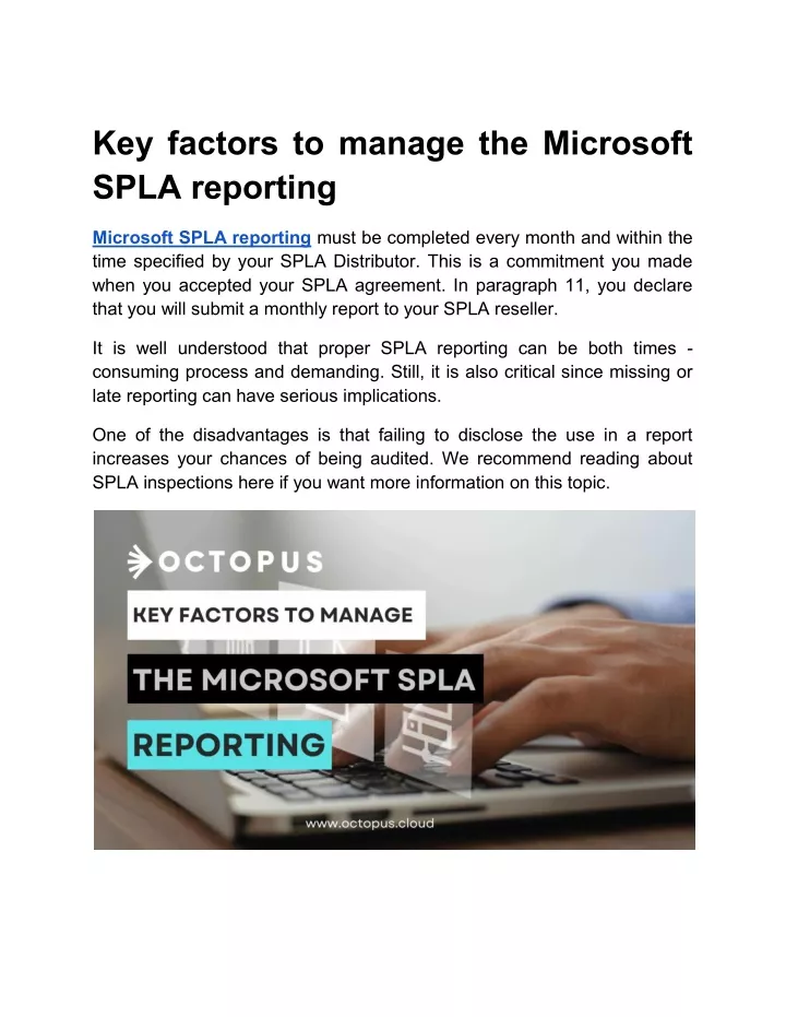 key factors to manage the microsoft spla reporting