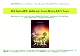 DOWNLOAD Still Living Still Walking in Peace During Life's Trials [PDF EPuB AudioBook Ebook]