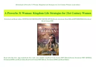 (Download) A Proverbs 31 Woman Kingdom Life Strategies for 21st Century Women {read online}