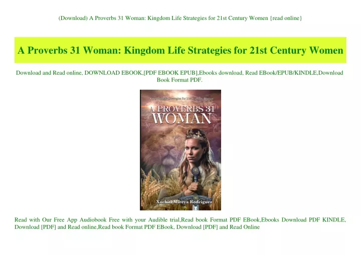 download a proverbs 31 woman kingdom life