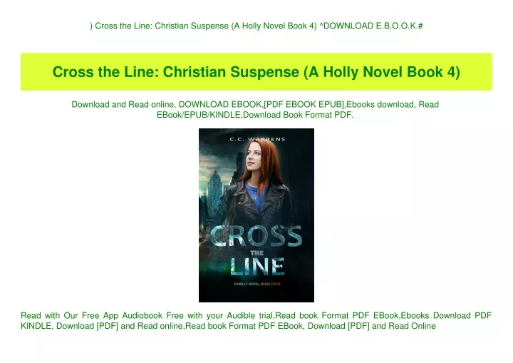 cross the line christian suspense a holly novel