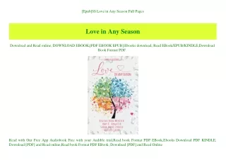 [Epub]$$ Love in Any Season Full Pages
