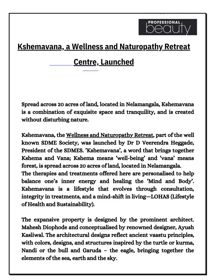 kshemavana a wellness and naturopathy retreat