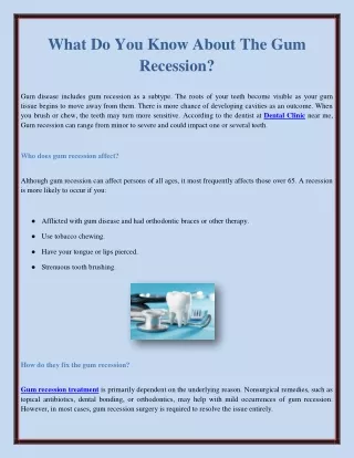 what do you know about the gum recession