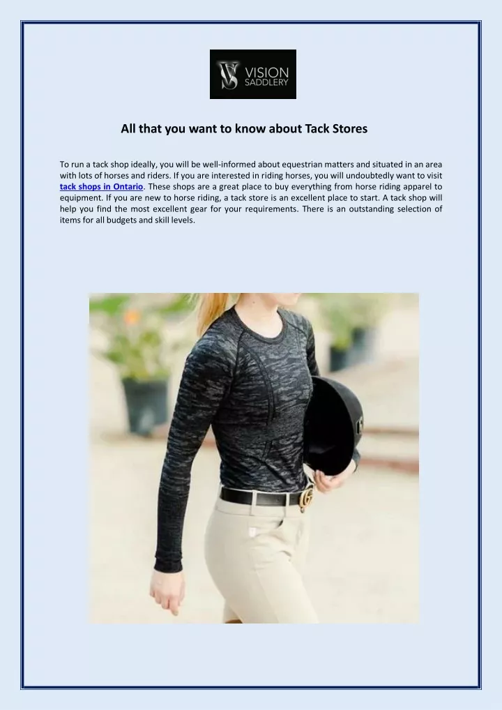 all that you want to know about tack stores