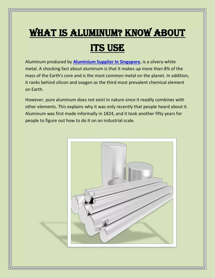what is aluminum know about what is aluminum know