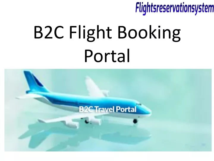 b2c flight booking portal