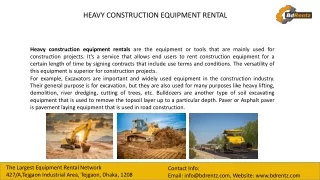 Best construction equipment suppliers in Bangladesh