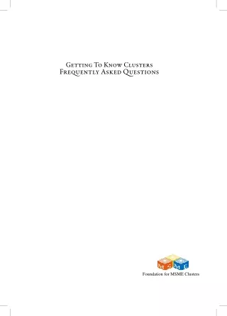 getting to know clusters frequently asked