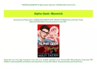 ^#DOWNLOAD@PDF^# Alpha Geek Maverick ^DOWNLOAD E.B.O.O.K.#